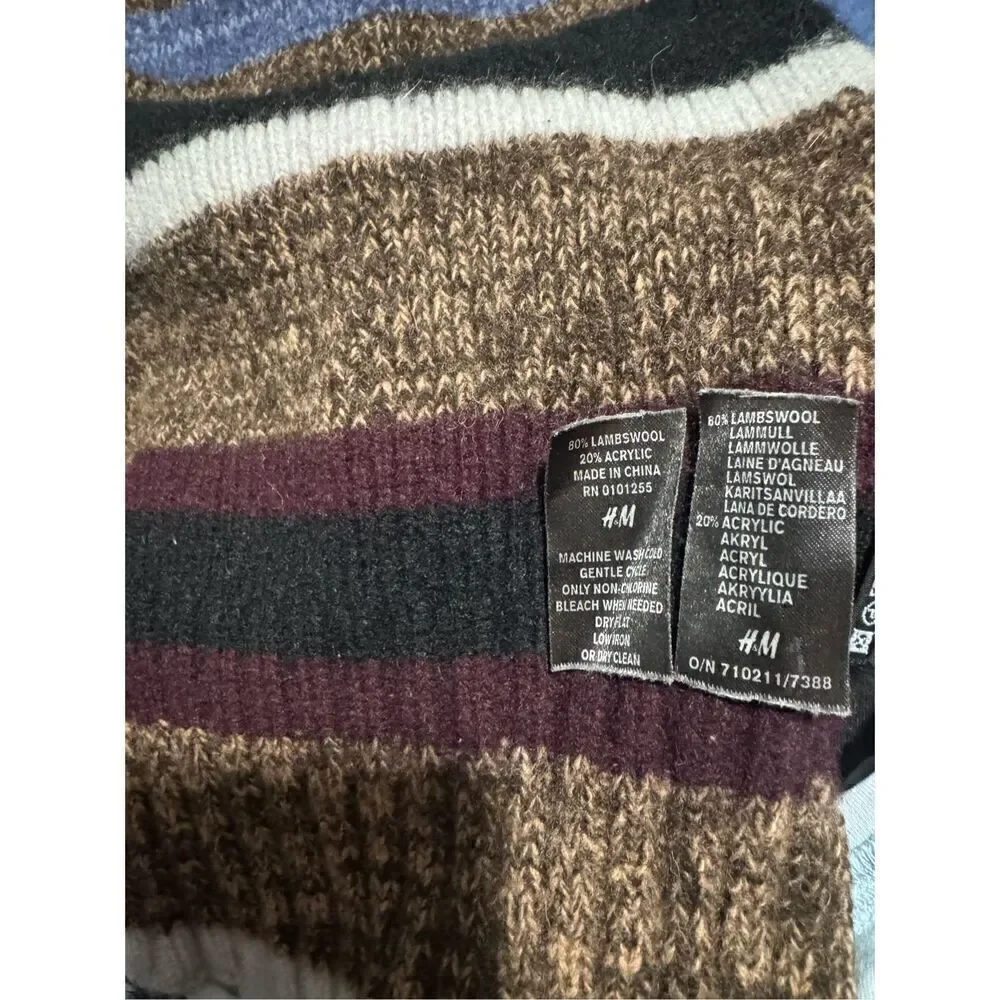 H&M multicolor lambswool blend scarf